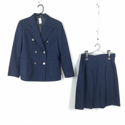 ブレザー スカート 上下2点セット 160A 冬物 女子 学生服 東京日野第四中学 紺 制服 中古 ランクB EY5730 ブレザー スカート 上下2点セット 160A 冬物 女子 学生服 東京日野第四中学 紺 制服 中古 ランクB EY5730