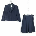 ブレザー スカート 上下2点セット M 冬物 女子 学生服 中学 高校 紺 制服 中古 ランクC EY5735