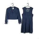 セーラー服 ジャンパースカート 上下2点セット 指定 富士ヨット 冬物 女子 学生服 熊本鹿本高校 紺 制服 中古 ランクC NA8111
