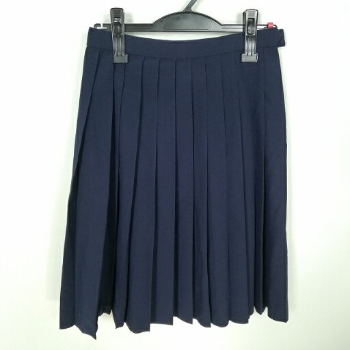 スクールスカート 夏物 w63-丈56 紺 中学 高校 プリーツ 学生服 制服 女子 中古 HK8171 スクールスカート 夏物 w63-丈56 紺 中学 高校 プリーツ 学生服 制服 女子 中古 HK8171