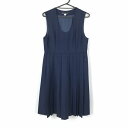 ジャンパースカート バスト82 ウエスト72 冬物 女子 学生服 中学 高校 紺 制服 中古 ランクB NA8285