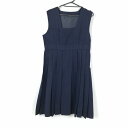 ジャンパースカート バスト90 ウエスト78 冬物 女子 学生服 中学 高校 紺 制服 中古 ランクC NA8286