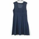 ジャンパースカート バスト90 ウエスト76 冬物 女子 学生服 中学 高校 紺 制服 中古 ランクC NA8288