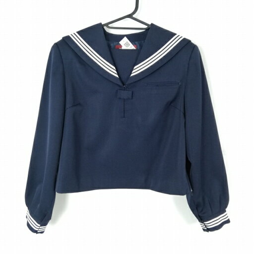 セーラー服 上着 大きいサイズ トンボ 冬物 白3本線 女子 学生服 中学 高校 紺 制服 中古 ランクC EY5844 セーラー服 上着 大きいサイズ トンボ 冬物 白3本線 女子 学生服 中学 高校 紺 制服 中古 ランクC EY5844
