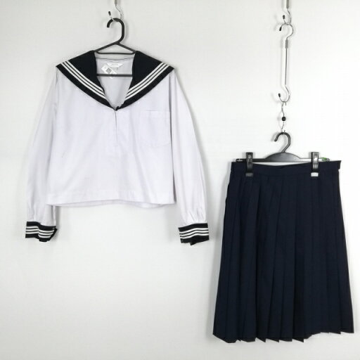 セーラー服 スカート 上下2点セット 160A 富士ヨット 中間服 白3本線 女子 学生服 中学 高校 白 制服 中古 ランクC NA5331 セーラー服 スカート 上下2点セット 160A 富士ヨット 中間服 白3本線 女子 学生服 中学 高校 白 制服 中古 ランクC NA5331