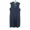 ジャンパースカート バスト90 ウエスト74 冬物 女子 学生服 中学 高校 紺 制服 中古 ランクC NA8290