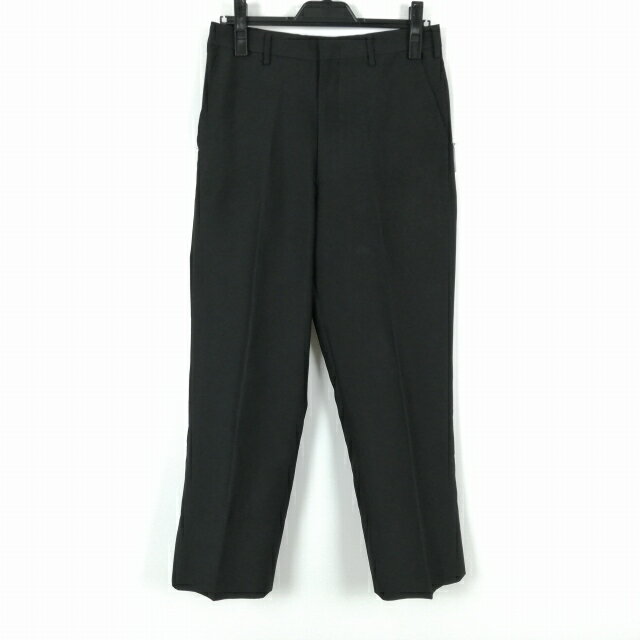 学生ズボン 夏物 W76 標準型学生服 男子 学ラン 夏ズボン ノータック 中古 黒 ランクB a2 PP4392
