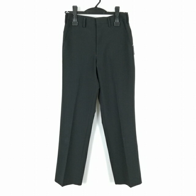 学生ズボン 夏物 W68 標準型学生服 男子 学ラン 夏ズボン ノータック 中古 黒 ランクC a2 PP4513