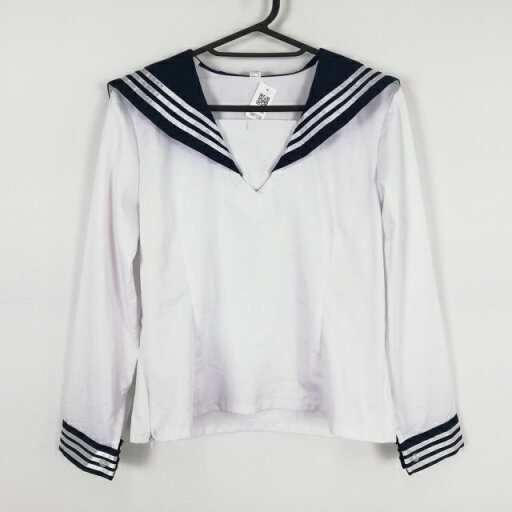 コスプレ セーラー服 上着 M 白3本線 女子 学生服 中学 高校 白 制服 中古 GM1530 コスプレ セーラー服 上着 M 白3本線 女子 学生服 中学 高校 白 制服 中古 GM1530