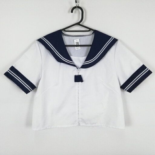コスプレ セーラー服 上着 白2本線 女子 学生服 中学 高校 白 制服 中古 GM1537 コスプレ セーラー服 上着 白2本線 女子 学生服 中学 高校 白 制服 中古 GM1537