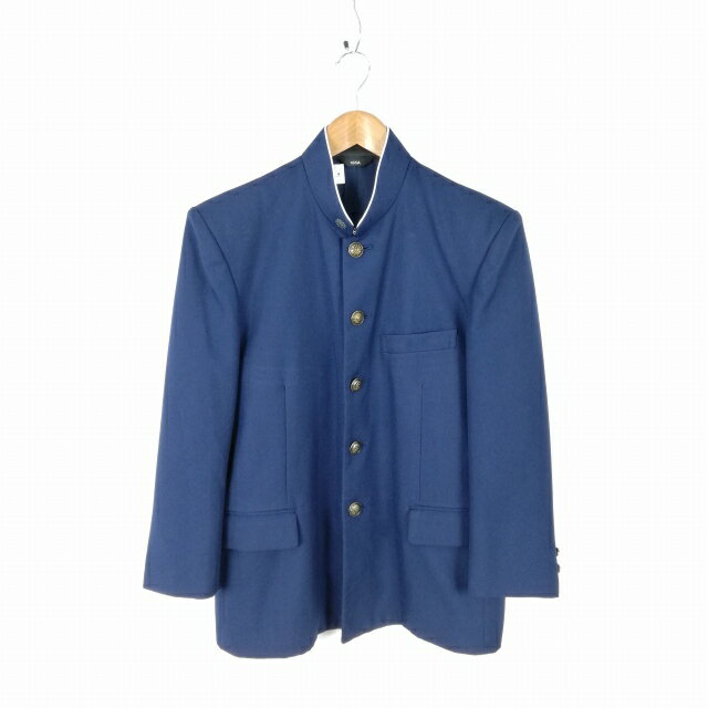 学生服 学ラン 165A 男子 富士ヨット 上着 ウール混 福岡那珂川北中学 学校指定制服 ラウンドカラー サ..