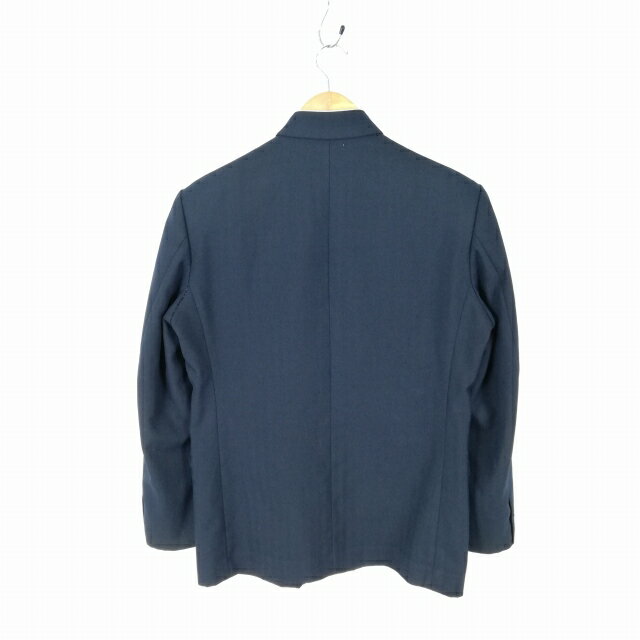 学生服 学ラン 165A 男子 トンボ 上着 福岡東福岡高校 学校指定制服 ラウンドカラー 紺 中古 ランクC a3 JJ7020