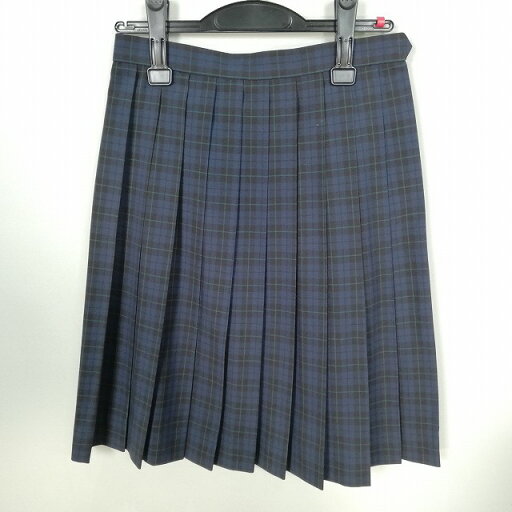 スクールスカート 夏物 w63-丈55 チェック 中学 高校 プリーツ 学生服 制服 女子 中古 HK4386 スクールスカート 夏物 w63-丈55 チェック 中学 高校 プリーツ 学生服 制服 女子 中古 HK4386