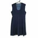 ジャンパースカート バスト88 ウエスト64 冬物 女子 学生服 中学 高校 紺 制服 中古 ランクC NA8295