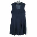 ジャンパースカート バスト82 ウエスト72 冬物 女子 学生服 中学 高校 紺 制服 中古 ランクC NA8299