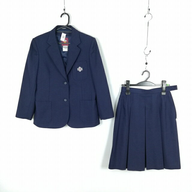 Other - ブレザー ベスト スカート 上下3点セット 指定 160A トンボ 冬物 女子 学生服 神奈川依知中学 紺 制服 中古 ランクC EY2452