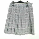 スクールスカート 冬物 w69-丈53 チェック 東京多摩大学附属聖ヶ丘中学高校 プリーツ 学生服 制服 女子 中古 HK6467