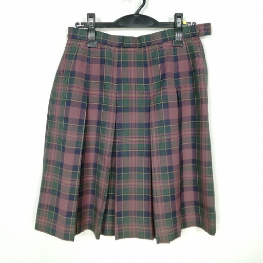 スクールスカート 冬物 w69-丈55 チェック 中学 高校 プリーツ 学生服 制服 女子 中古 HK6469 スクールスカート 冬物 w69-丈55 チェック 中学 高校 プリーツ 学生服 制服 女子 中古 HK6469