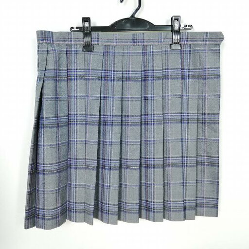 スクールスカート 大きいサイズ 冬物 w85-丈50 チェック 中学 高校 プリーツ 学生服 制服 女子 中古 HK2385 スクールスカート 大きいサイズ 冬物 w85-丈50 チェック 中学 高校 プリーツ 学生服 制服 女子 中古 HK2385