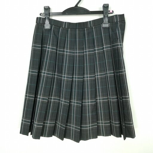 スクールスカート 大きいサイズ 冬物 w72-丈53 チェック 中学 高校 プリーツ 学生服 制服 女子 中古 HK7219 スクールスカート 大きいサイズ 冬物 w72-丈53 チェック 中学 高校 プリーツ 学生服 制服 女子 中古 HK7219