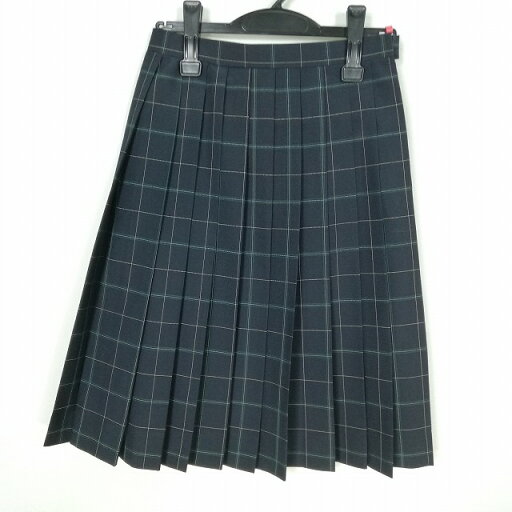 スクールスカート 夏物 w63-丈60 チェック 中学 高校 プリーツ 学生服 制服 女子 中古 HK7258 スクールスカート 夏物 w63-丈60 チェック 中学 高校 プリーツ 学生服 制服 女子 中古 HK7258