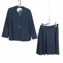 イートン スカート 上下2点セット 175A 冬物 女子 学生服 中学 高校 紺 制服 中古 ランクC NA2202