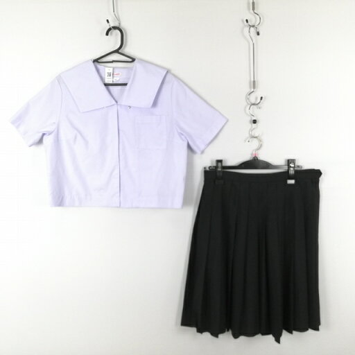 セーラー服 スカート 上下2点セット 大きいサイズ カンコー 夏物 女子 学生服 中学 高校 白 制服 中古 ランクB EY8374 セーラー服 スカート 上下2点セット 大きいサイズ カンコー 夏物 女子 学生服 中学 高校 白 制服 中古 ランクB EY8374