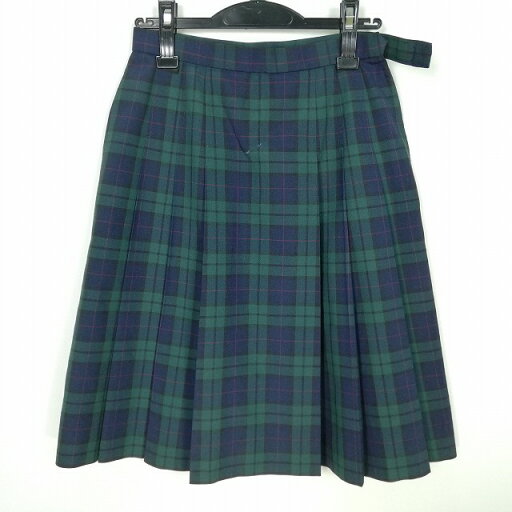 スクールスカート 夏物 w69-丈58 チェック 中学 高校 プリーツ 学生服 制服 女子 中古 HK7233 スクールスカート 夏物 w69-丈58 チェック 中学 高校 プリーツ 学生服 制服 女子 中古 HK7233