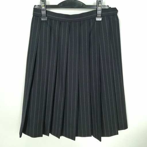 スクールスカート 冬物 w66-丈59 ストライプ 中学 高校 プリーツ 学生服 制服 女子 中古 HK8268 スクールスカート 冬物 w66-丈59 ストライプ 中学 高校 プリーツ 学生服 制服 女子 中古 HK8268