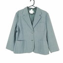 ブレザー 上着 165A 大きいサイズ 冬物 女子 学生服 中学 高校 グレー 制服 中古 ランクC NA4068