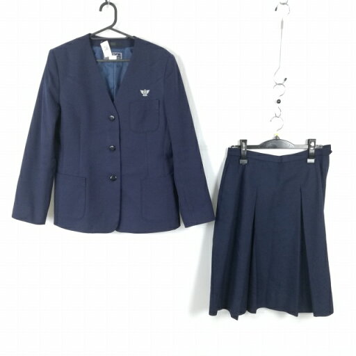 イートン スカート 上下2点セット 170A 冬物 女子 学生服 中学 高校 紺 制服 中古 ランクC EY5683 イートン スカート 上下2点セット 170A 冬物 女子 学生服 中学 高校 紺 制服 中古 ランクC EY5683