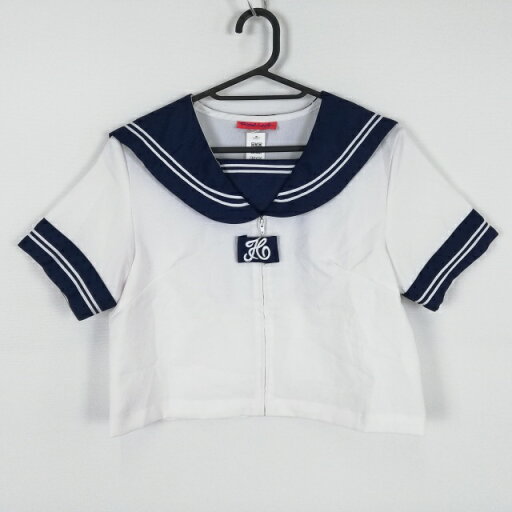 コスプレ セーラー服 上着 M 白2本線 女子 学生服 中学 高校 白 制服 中古 GM1656 コスプレ セーラー服 上着 M 白2本線 女子 学生服 中学 高校 白 制服 中古 GM1656