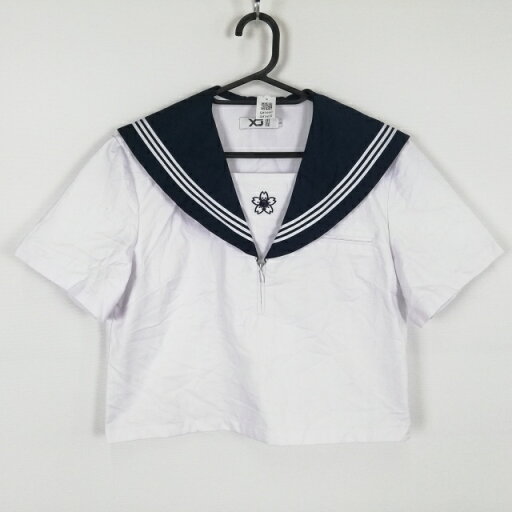 コスプレ セーラー服 上着 L 白3本線 女子 学生服 中学 高校 白 制服 中古 GM1660 コスプレ セーラー服 上着 L 白3本線 女子 学生服 中学 高校 白 制服 中古 GM1660