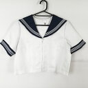 コスプレ セーラー服 上着 M 白3本線 女子 学生服 中学 高校 白 制服 中古 GM1821