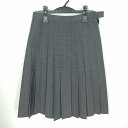 スクールスカート 夏物 w66-丈62 チェック 中学 高校 プリーツ 学生服 制服 女子 中古 HK3859