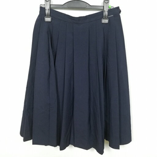 スクールスカート 夏物 w66-丈64 紺 中学 高校 プリーツ 学生服 制服 女子 中古 HK5447 スクールスカート 夏物 w66-丈64 紺 中学 高校 プリーツ 学生服 制服 女子 中古 HK5447