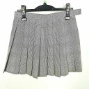 スクールスカート 夏物 w66-丈39 チェック 中学 高校 マイクロミニ プリーツ 学生服 制服 女子 中古 HK8084