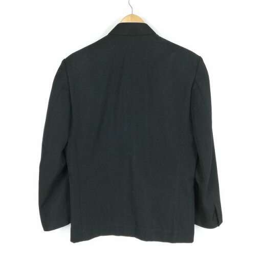 学生服 学ラン 165A 男子 富士ヨット 上着 ウール混 標準型学生服 ラウンドカラー カシドス 黒 中古 ランクC a3 JJ5753