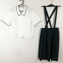 ブラウス スカート 上下2点セット 160A 富士ヨット 夏物 女子 学生服 愛媛川之江北中学 白 制服 中古 ランクC EY2605