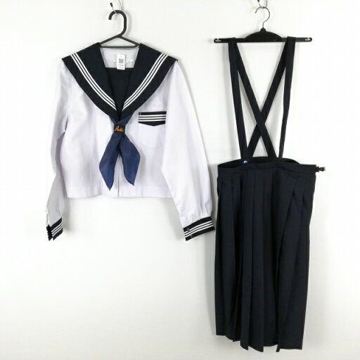 セーラー服 スカート スカーフ 上下3点セット 大きいサイズ 中間服 白3本線 女子 学生服 宮崎檍中学 白 制服 中古 ランクC EY2690 セーラー服 スカート スカーフ 上下3点セット 大きいサイズ 中間服 白3本線 女子 学生服 宮崎檍中学 白 制服 中古 ランクC EY2690