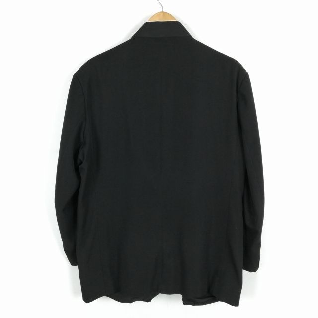 学生服 学ラン 男子 上着 丸洗い可 ウール混 標準型学生服 ラウンドカラー カシドス 黒 中古 ランクC a3 JJ5869