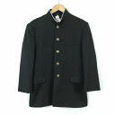 学生服 学ラン 175A 男子 トンボ 上着 丸洗い可 ウール混 標準型学生服 ラウンドカラー カシドス 黒 中古 ランクC a3 JJ6424