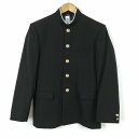 学生服 学ラン 165A 男子 カンコー Dry Wash 上着 丸洗い可 ウール混 標準型学生服 ラウンドカラー カシドス 黒 中古 ランクC a3 JJ64...