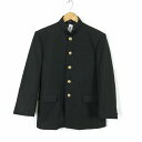 学生服 学ラン 165A 男子 上着 丸洗い可 ウール混 標準型学生服 詰襟 カシドス 黒 中古 ランクC a3 JJ6427