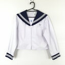 セーラー服 上着 中間服 白3本線 女子 学生服 宮崎本庄中学 白 制服 中古 ランクC EY2776