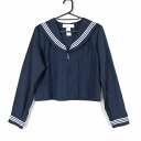 コスプレ セーラー服 上着 L 白3本線 女子 学生服 中学 高校 紺 制服 中古 GM1043