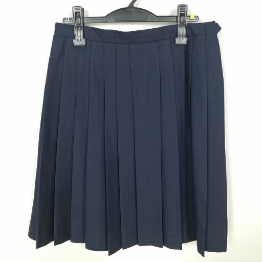 スクールスカート 冬物 w69-丈57 紺 中学 高校 プリーツ 学生服 制服 女子 中古 HK5714 スクールスカート 冬物 w69-丈57 紺 中学 高校 プリーツ 学生服 制服 女子 中古 HK5714