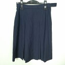 スクールスカート 夏物 w69-丈59 紺 中学 高校 プリーツ 学生服 制服 女子 中古 HK6716