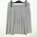 スクールスカート 夏物 w63-丈56 チェック 愛知時習館高校 プリーツ 学生服 制服 女子 中古 HK9332