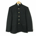 学生服 学ラン 165A 男子 上着 丸洗い可 標準型学生服 詰襟 カシドス 黒 中古 ランクC a3 JJ6429